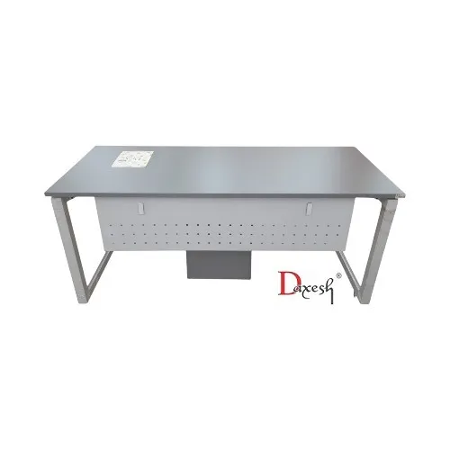 "Front view of two seater modular office desk."