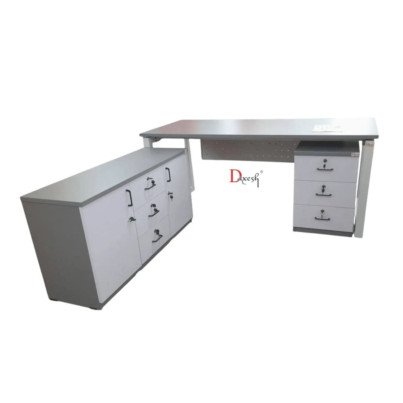 "Inner view of modular office table."