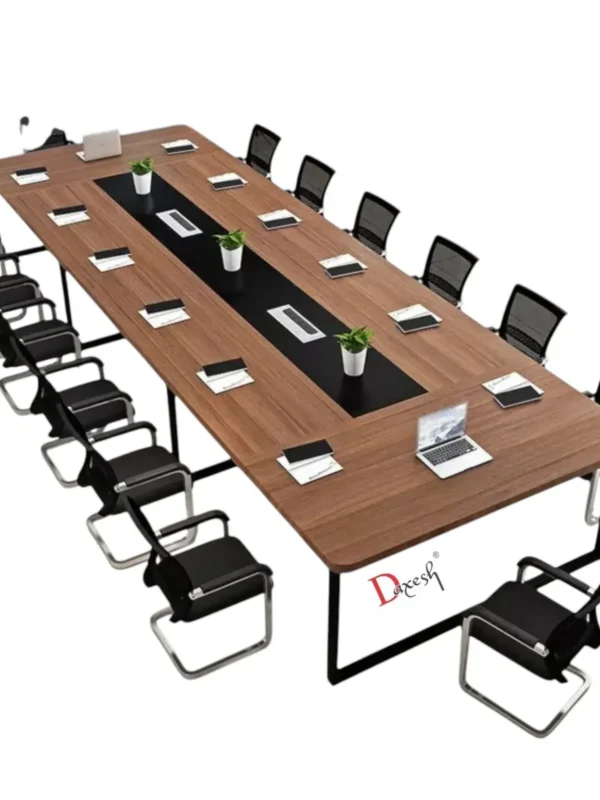 "Arial view of conference table."